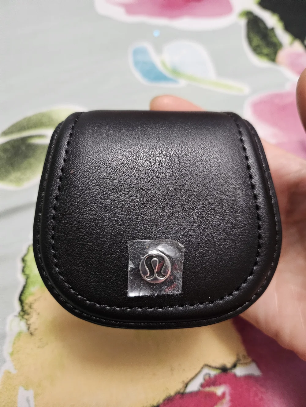 lululemon athletica Black Leatherette Key & Card Pouch with Clip